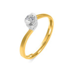 Zaręczynowy pierścionek ze złota z diamentem 585