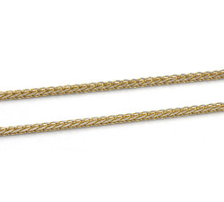 Złoty łańcuszek 585 lisi ogon z białym złotem 55 cm