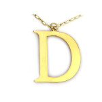 Naszyjnik srebrny z dużą literą D