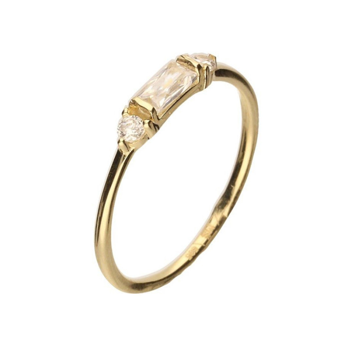 Złoty pierścionek 585 biała cyrkonia 1,56 g