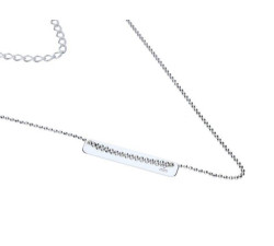 Srebrny naszyjnik 925 łańcuszek z blaszką
