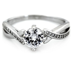 Srebrny pierścionek 925 elegancki zaręczynowy