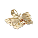 Złota zawieszka 585 motyl w trzech odcieniach złota 2,70 g