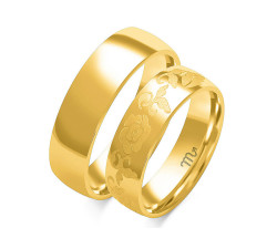 Ślubna złota obrączka 14 karatowa 585