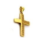 Złoty krzyż 585 z AŻUROWY krzyżyk BLASZKA prezent