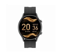 Zegarek Smartwatch czarny silikonowy pasek czarna koperta