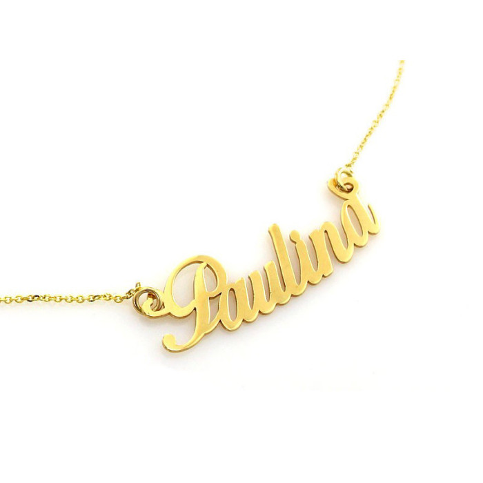 Złoty naszyjnik 585 celebrytka imię Paulina 2,51 g