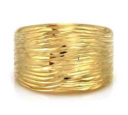 Złoty pierścionek 585 szeroki efektowny 3,4g