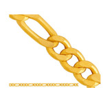 Złoty łańcuszek 585 FIGARO DIAMENTOWANY 50CM 4,40G
