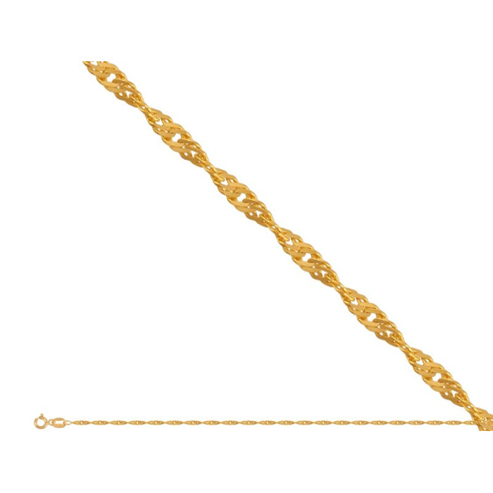 Złoty łańcuszek 585 SINGAPUR DLA DZIECKA 45 cm 1,40g