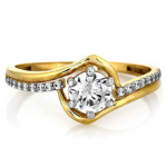 Złoty pierścionek 333 piękny zaręczynowy 1,65 g