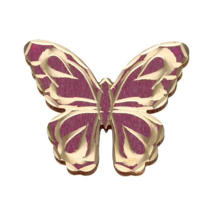 Złota zawieszka 585 fioletowy motyl 2,04 g