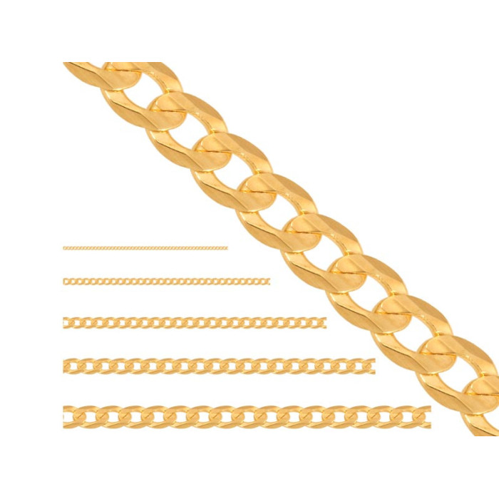 Złoty łańcuszek 585 SPLOT PANCER 50 CM 15g