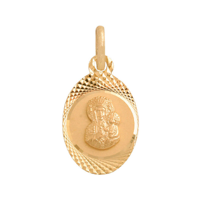 Złoty medalik Matka Boska 585 Częstochwoska