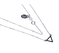 Srebrny naszyjnik 925 z ażurowym trójkątem 1,57g