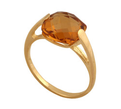 Złoty pierścionek 585 z dużym kamieniem