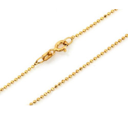 Złoty łańcuszek 585 klasyczny splot kuleczkowy 42cm kuleczki na prezent 2,11g