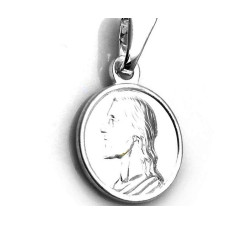 Srebrny medalik okrągły 925 z Jezusem Chrystusem 1,64g