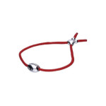 Srebrna bransoletka 925 z czerwonym sznurkiem
