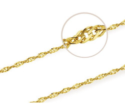 Złoty łańcuszek 375 SPLOT SINGAPUR 50 cm 1,24g