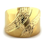 Złoty pierścionek 585 masywny sygnet ze wzorem 5,03 g
