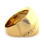 Złoty pierścionek 585 masywny sygnet ze wzorem 5,03 g