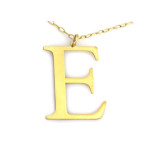 Naszyjnik srebrny z dużą literą E