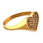 Złoty pierścionek 585 SERDUSZKO Z CYRKONIAMI 1,98g