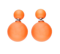 Srebrne kolczyki 925 okrągłe pomarańczowe 11,13g