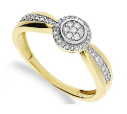 złoty pierścionek diamenty