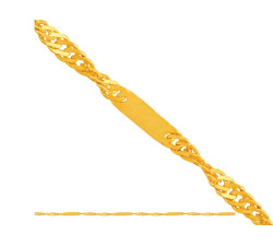 Złoty łańcuszek 585 SINGAPUR Z BLASZKĄ 45 cm 1,30g