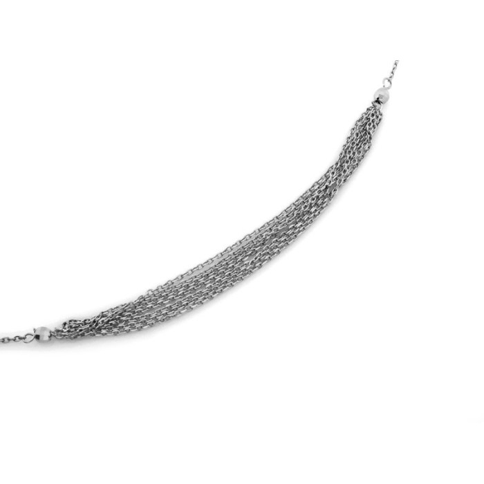 Srebrny naszyjnik 925 subtelne łańcuszki 2,57 g