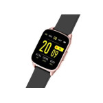 Czarny zegarek Smartwatch z różową kopertą z wieloma funkcjami