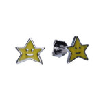 Srebrne kolczyki 925 emaliowane gwiazdki 0,97g