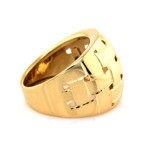 Złoty pierścionek 585 duży szeroki wzór plecionki 4,34g