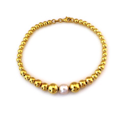 bransoletka ze złota perła