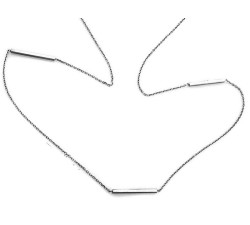 Srebrny naszyjnik 925 długi łańcuszek pałeczki 2,83 g