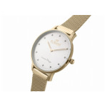 Damski zegarek na bransolecie biała tarcza