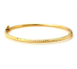 Złota bransoletka 585 koło bangle