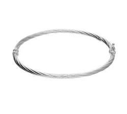 Srebrna bransoletka 925 BANGLE SKRĘANA 7,45g