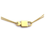 Złoty naszyjnik 585 łańcuszek klucz i kłódka