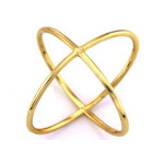 Złoty pierścionek 333 kształt X białe złoto 1,99 g