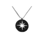 Srebrny naszyjnik 925 kółeczko z gwiazdą cyrkonie